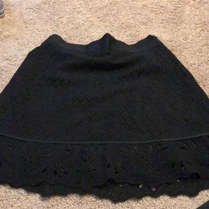 Loft black lace skirt